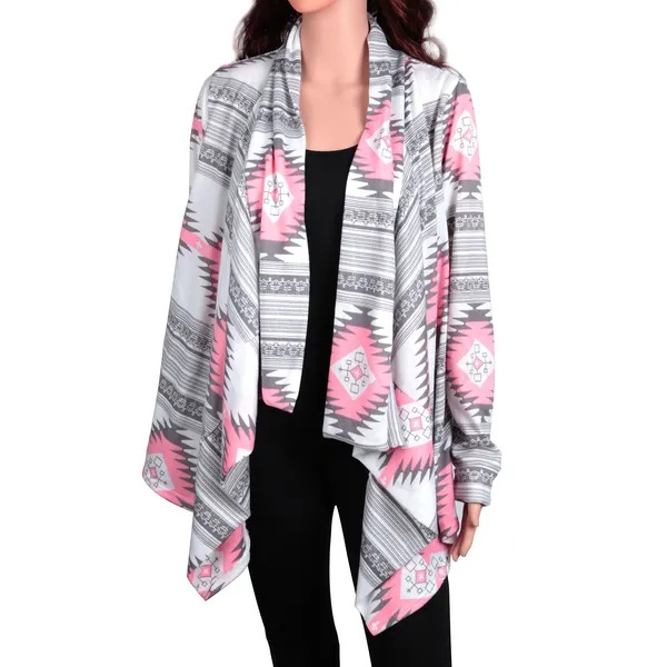 Women Open Front Cardigan Long Sleeve Shawl Neck Breathable Cardigan Well - view 6