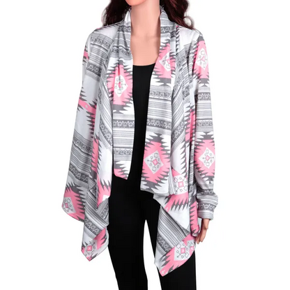 Women Open Front Cardigan Long Sleeve Shawl Neck Breathable Cardigan Well - view 6