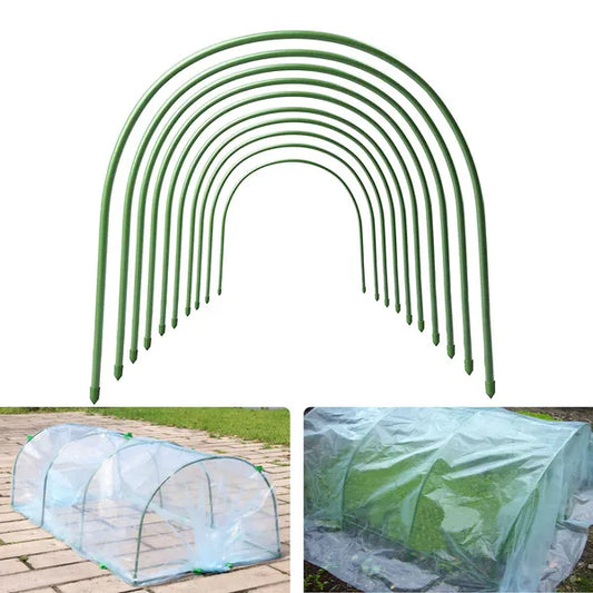 12PC 4ft*0.31inch Small Greenhouse Plastic Elbows, Garden Arch Support Accessories