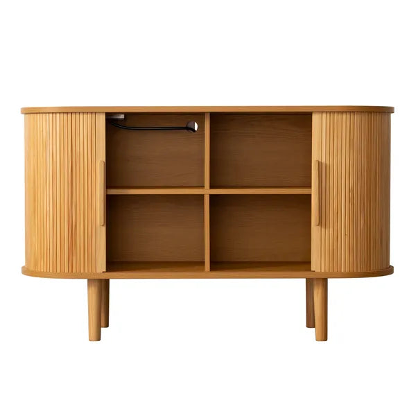 Fralimk Sideboard Buffet Cabinet With Storage, Modern Fluted Storage Cabinet For Dining Room - view 4