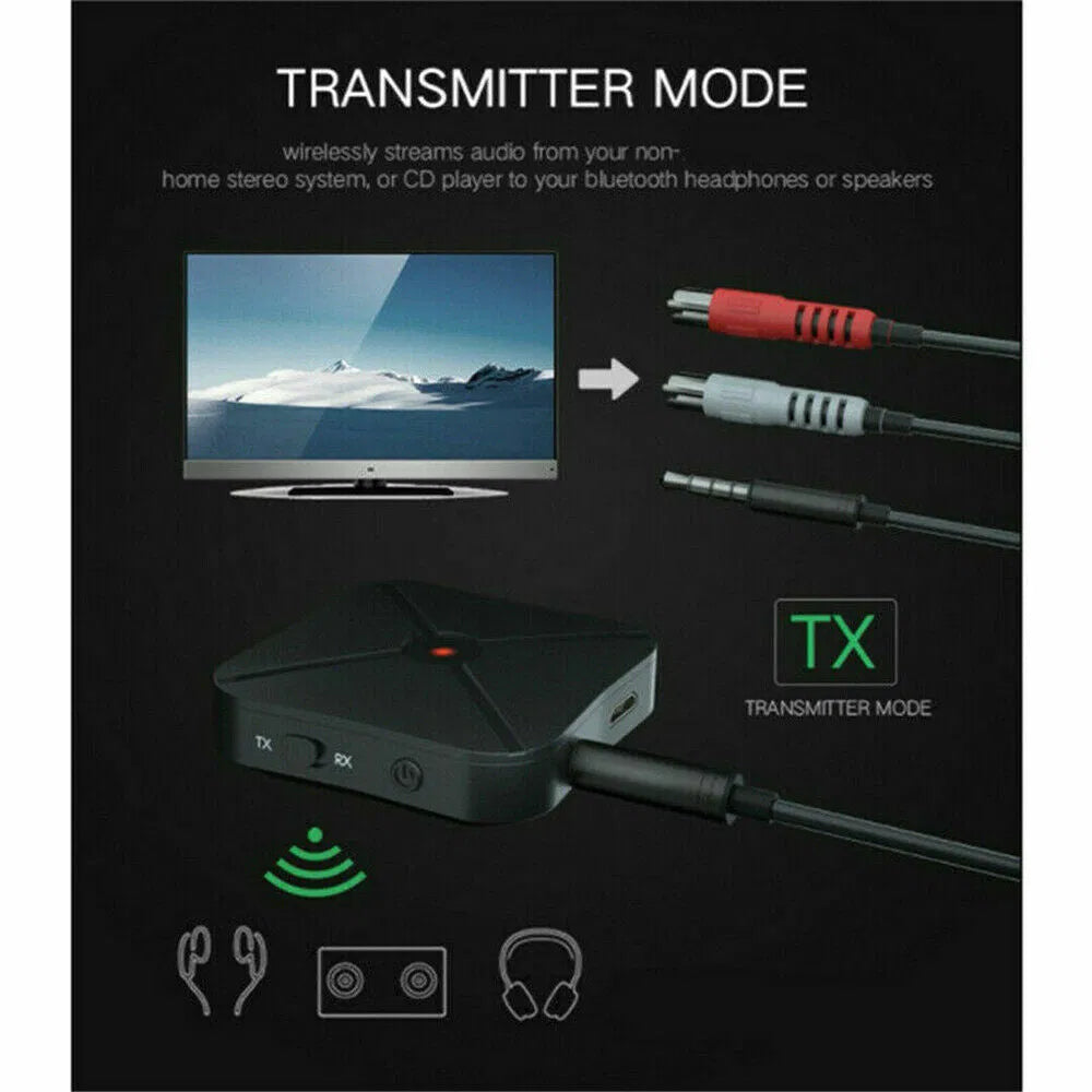 2in1 Bluetooth Transmitter Receiver Wireless Adapter TV Home Stereo A2DP Audio - view 5
