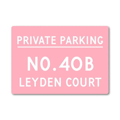 Personalized Metal Private Parking Sign Custom House Number Street Name - view 7