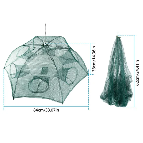 Fishing Trap Net Portable Folded Fishing Bait Trap Shrimp Minnow Crab Bait Net - view 5