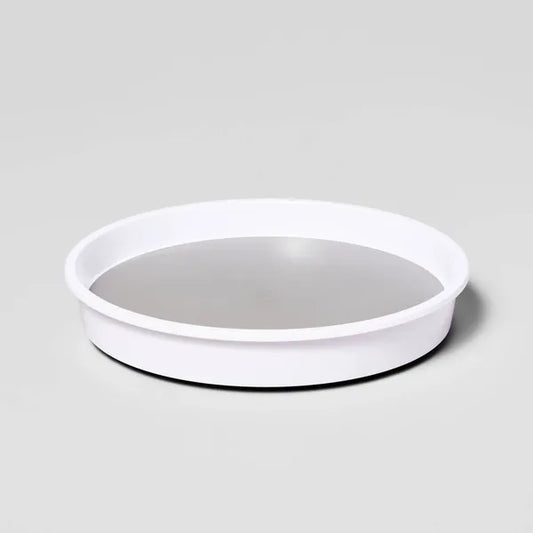 10" Lazy Susan Turn Table: Non-Slip Kitchen Organizer, Spice & Pantry Storage, White Plastic - view 2