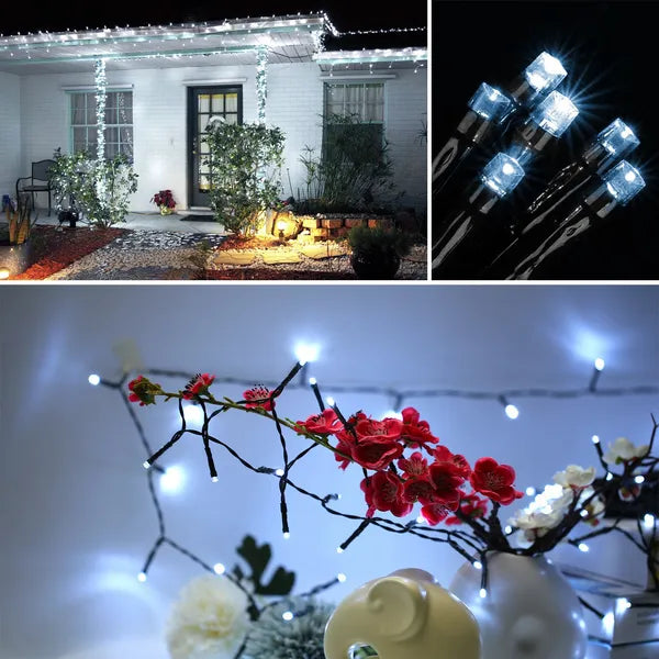 Solar String Lights LED Solar Power Fairy String Light 12M 100 LEDs 8 Lighting Mode Multicolor Waterproof Starry String - view 5