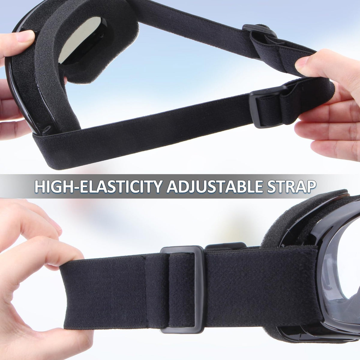 Motorcycle Goggles Fit Over Glasses Dirt Bike Skiing Anti-Fog Shatterproof UV400 - view 6