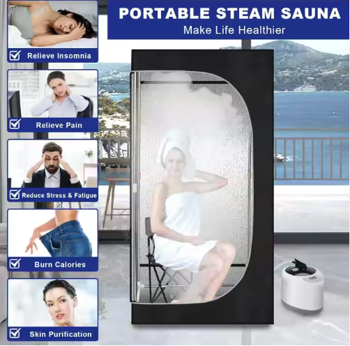 USA Warehouse Free Shipping Home Use Portable Sauna Tent With 2.6L Steamer Foldable Full-Body Sauna Portable Steam Sauna - view 6