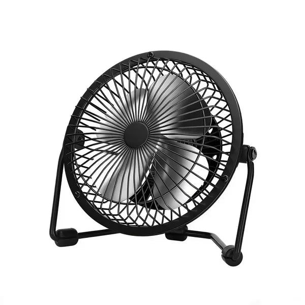 4" USB Powered Adjustable Head Personal Desk Fan Black - view 4