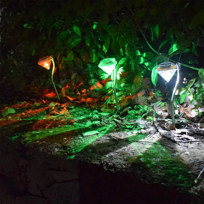 4Pcs Solar Garden Light Outdoor Diamond LED Light 7-Color Changing IP65 Waterproof Pathway Stake Decorative Lamp - view 5