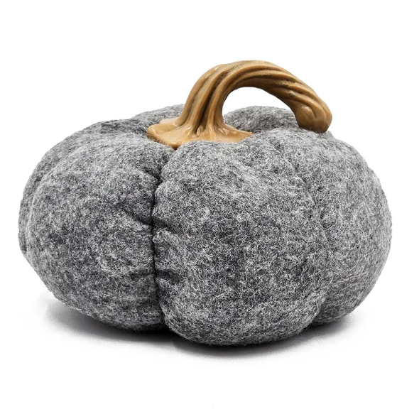 Set Of 3, 8.3x8.3x5.5 Gray Pumpkin, Pumpkin Ornament Decor For Holiday Harvest Festival Fall Festival Thanksgiving - view 5