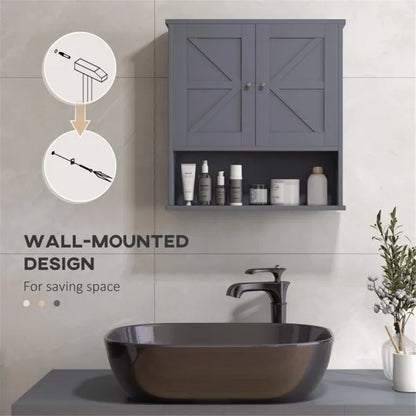 Bathroom Cabinet/Wall Cabinet-Gray - view 3