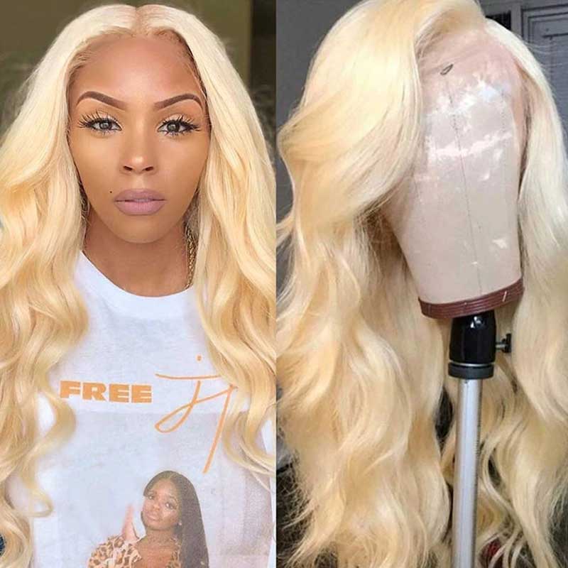 13x4 Lace Front Human Hair Wigs 613 Body Wave Density - view 3