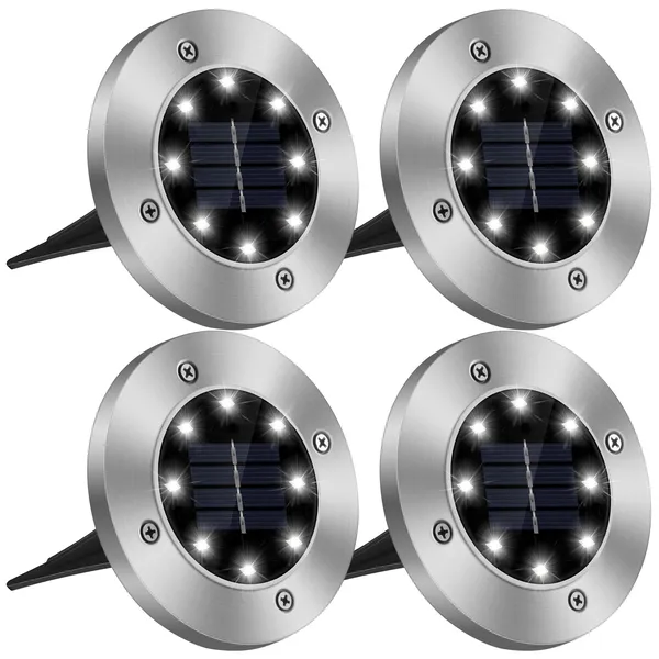 4Pcs Solar Powered Ground Light Outdoor IP65 Waterproof Buried - view 6