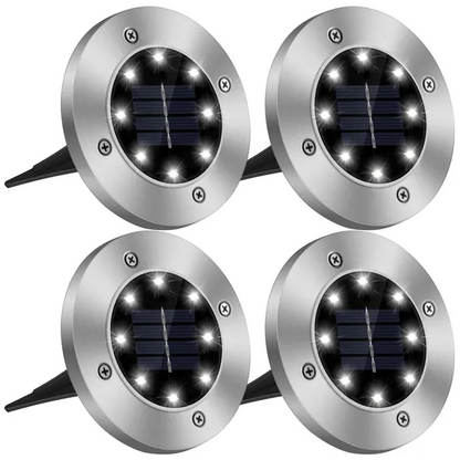 4Pcs Solar Powered Ground Light Outdoor IP65 Waterproof Buried - view 6