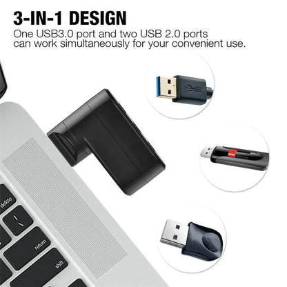 High Speed 3 Port USB 3.0 Multi HUB Splitter Expansion Desktop PC Laptop Adapter - view 2