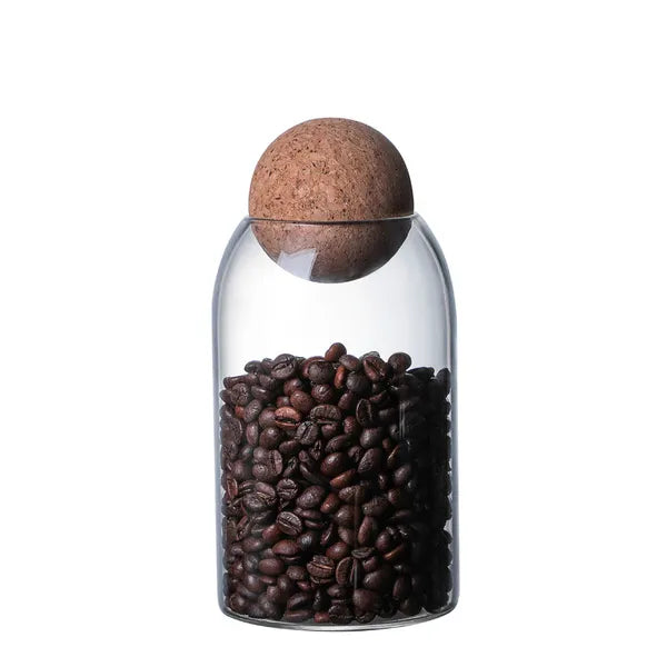 1 SET Storage Ball Jar, Glass Tea Jar, Minimalist Cork Jar, Sealed Candy Jar, Storage Jar, Coffee Jar - view 5