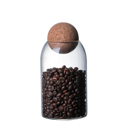 1 SET Storage Ball Jar, Glass Tea Jar, Minimalist Cork Jar, Sealed Candy Jar, Storage Jar, Coffee Jar - view 5