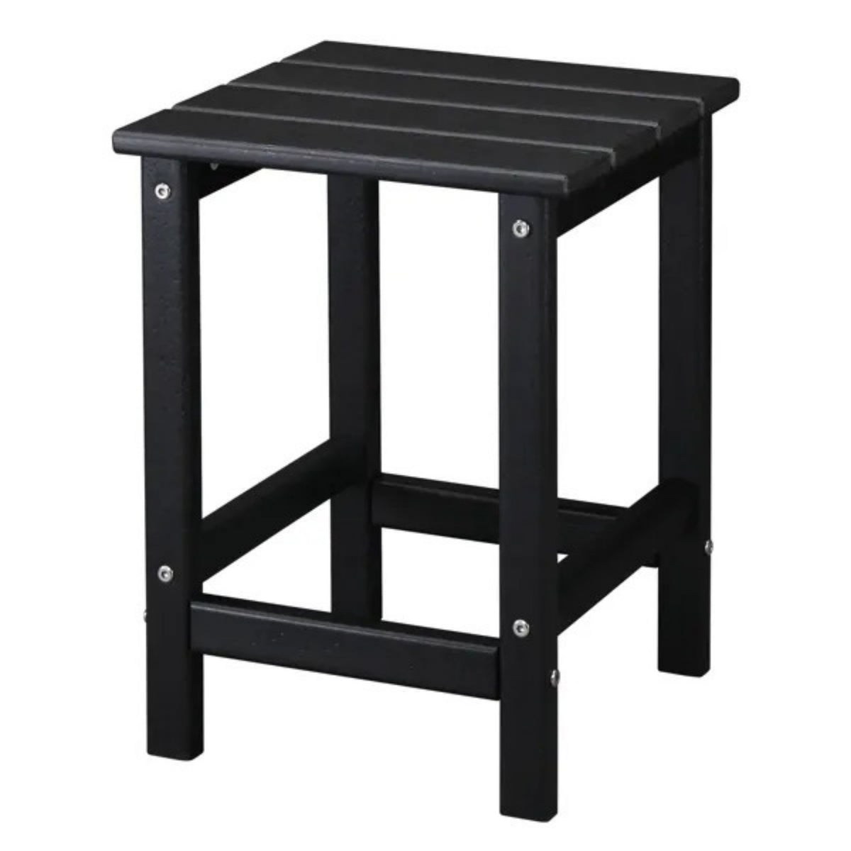 Single Layer Square HDPE Side Table Black - view 5