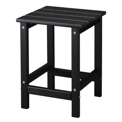 Single Layer Square HDPE Side Table Black - view 5