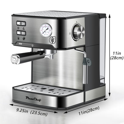 20 Bar Professional Espresso Machine With Milk Frother, Single & Double Shot, ESE Pod Compatible, Pressure Display