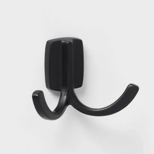 Modern Octopus Hook Matte Black: Cast Aluminum Towel Hook, Powder-Coated, 20lb Capacity - view 3