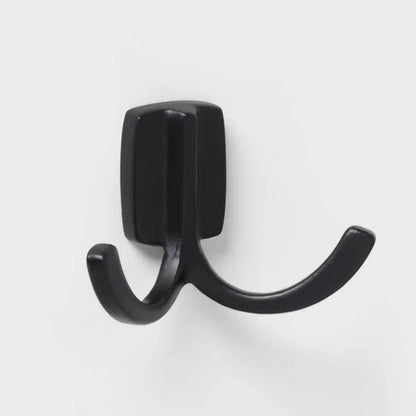Modern Octopus Hook Matte Black: Cast Aluminum Towel Hook, Powder-Coated, 20lb Capacity - view 3