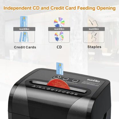 Woolsche Paper Shredder, 18-Sheet Cross Cut With 18 Liters Pull Out Bin, P-4 Security Level - view 5