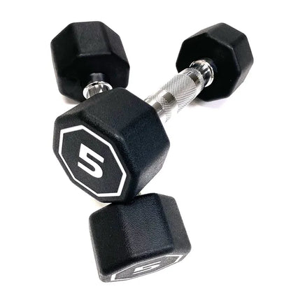 Premium Octagonal Dumbbell, Large Numbers, Hard Chrome Plated Handle Dumbbells To Assist With Push-Ups - view 5