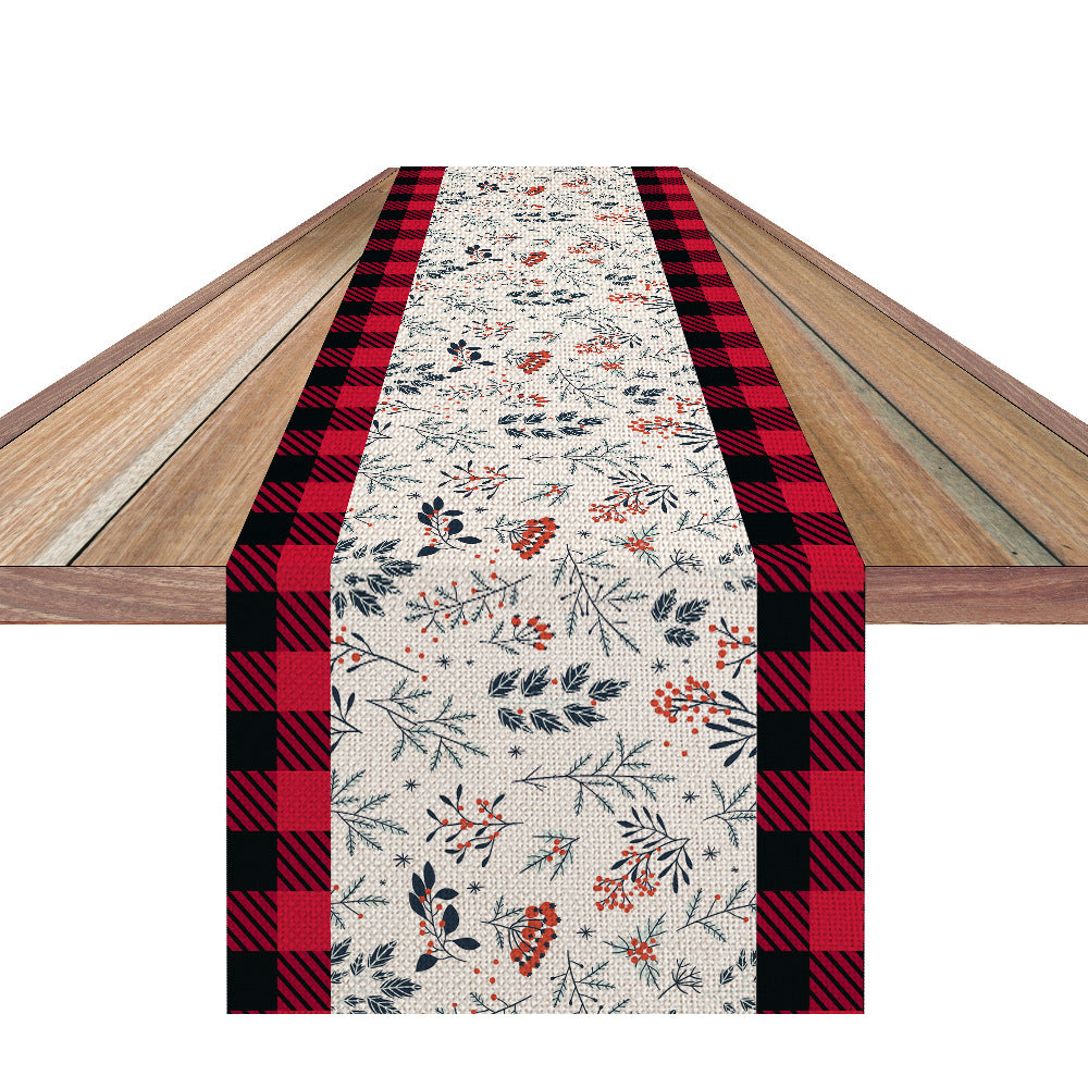 Christmas Table Runner Plaid Pattern - view 4