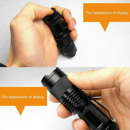 2 Pack UV Flashlight LED Handheld Blacklight Ultra Violet Flashlight 395nm Mini Light Inspection Lamp Torch Detector - view 6