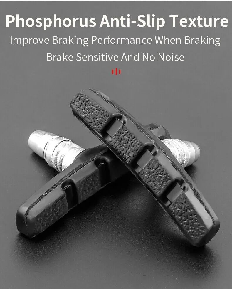 5 Pairs High Grade Cycling Bicycle Bike V Brake Pads 70mm Shoes Pads Black - view 2