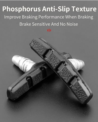 5 Pairs High Grade Cycling Bicycle Bike V Brake Pads 70mm Shoes Pads Black - view 2