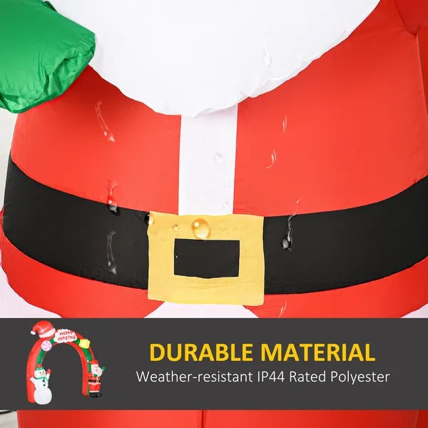 9ft Christmas Inflatable Archway With Santa Claus And Snowman For Outdoor, Blow Up Decoration With LED Lights - view 2
