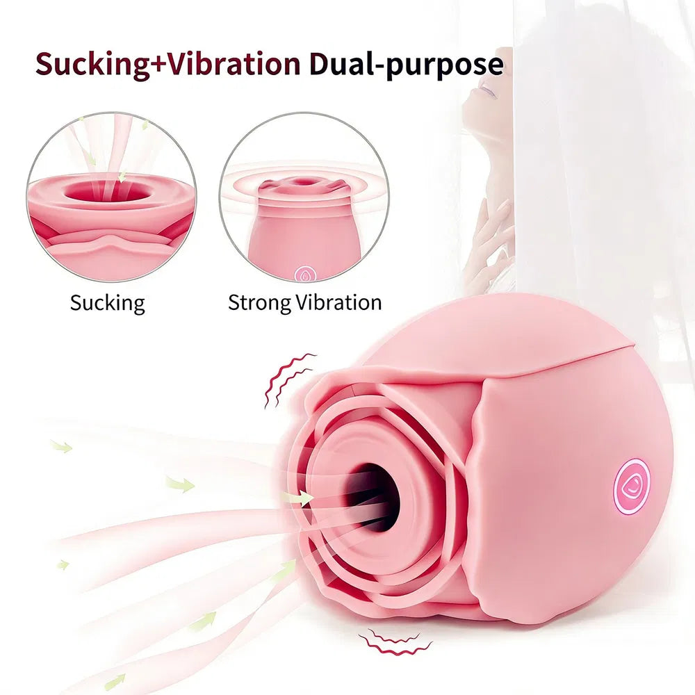 Discreet 10 Speed Personal Massage Rose Vibrator-Sucking Massager For Women - view 5