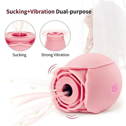 Discreet 10 Speed Personal Massage Rose Vibrator-Sucking Massager For Women - view 5