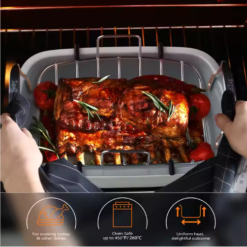 High-Temperature Resistant Chicken Roasting Pan Heat-Resistant Fried Chicken Tray For Oven Baking - view 5