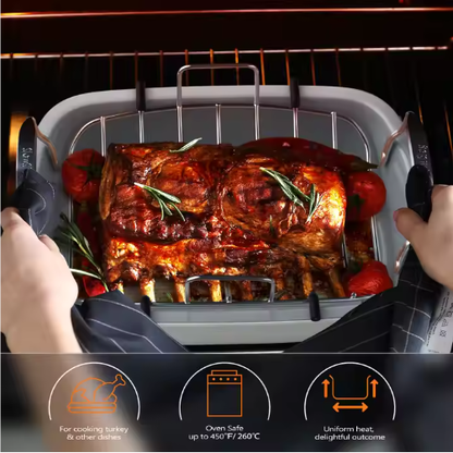 High-Temperature Resistant Chicken Roasting Pan Heat-Resistant Fried Chicken Tray For Oven Baking - view 5