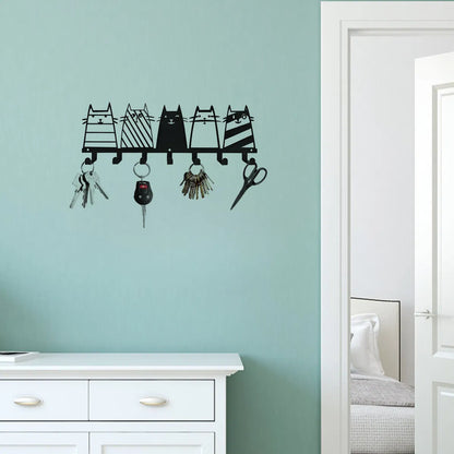 Top - Notch Cute Cat Decorative Hook. The 7 - Hooks Key Hook Rack That Transforms into a High - Quality Modern Wall - view 9