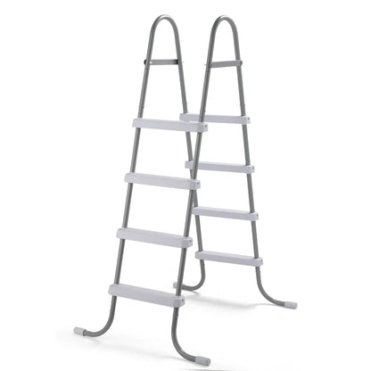 4-Step 52in Pool Ladder Iron Grey Frame & White Steps - view 3