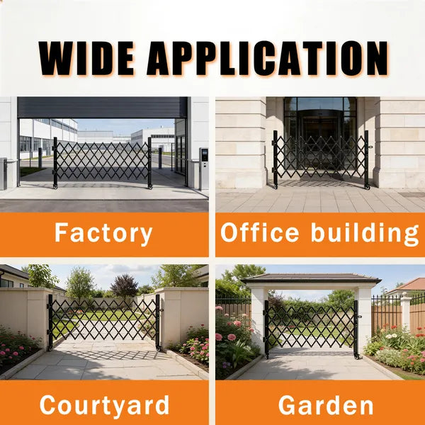 Foldable Security Gate, Expandable Safety Barrier With 360' Swivel Casters Lockable Design - view 5