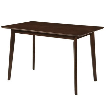 47" Walnut Dining Table For 4-6 People, Rubber Wood Legs Kitchen Table With Smooth Veneered Top - view 5