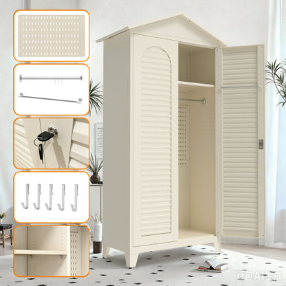 Spire79.1 Tall Metal Tool Storage Cabinet, With Ample Storage Space For Garage,Warehouse,Garden,Office, Living Room - view 8