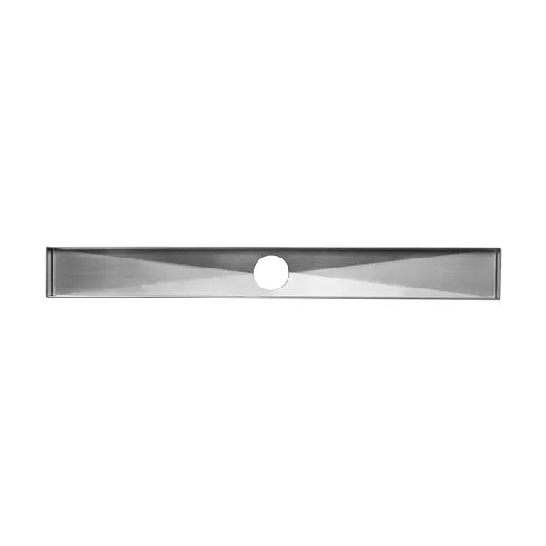 28 Inch Linear Shower Drain With Removable Brick Patterned Grate Cover - view 5