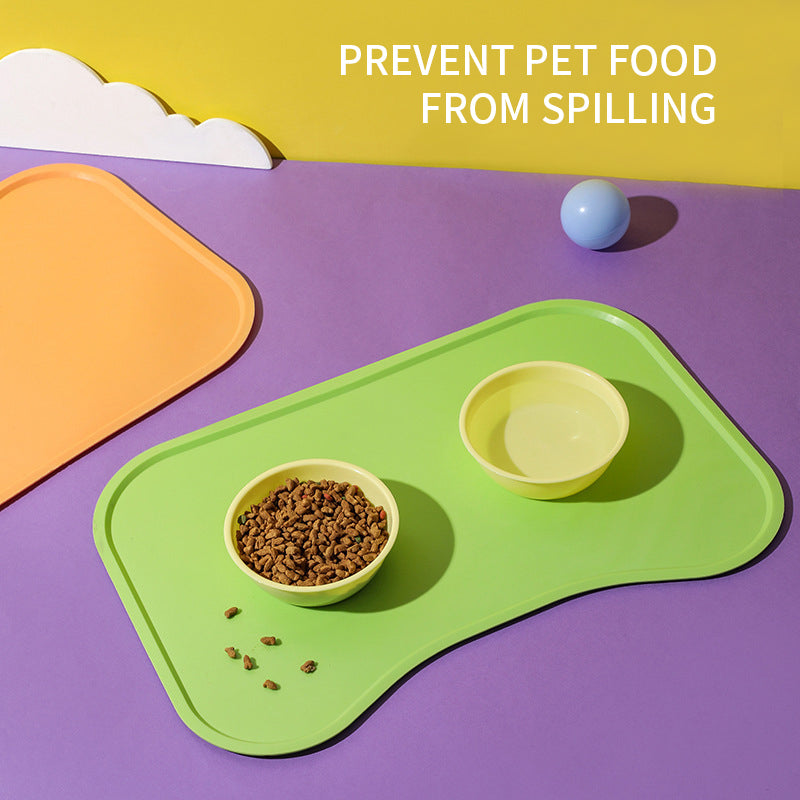 Dog Food Mat For Floors Waterproof,Thicker Cat Food Mat Non-Slip,Dog Bowl Mats For Food And Water