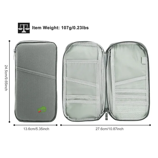 Travel Passport Wallet 12Cells Ticket ID Credit Card Holder Water Repellent Documents Phone Organizer - view 2