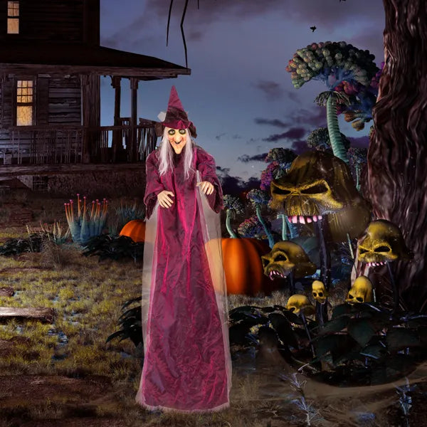 71in Life Size Hanging Witch Talking Halloween Everyday Decoration - view 3