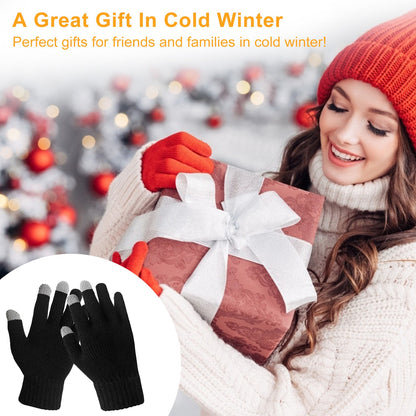 Unisex Touch Screen Gloves Full Finger Winter Warm Knitted Gloves For Warmth Running Cycling Camping Hiking - view 2