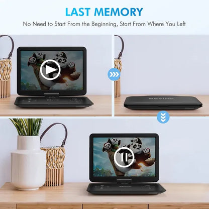 17.9" Portable DVD Player With 15.6" HD Swivel Screen, Support Multiple DVD CD Formats/USB/SD Card/Sync TV - view 3