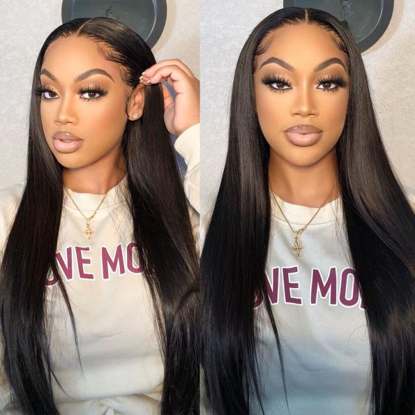 4x4 Lace Human Hair Wig Natural Color, Straight Texture, Density - view 2