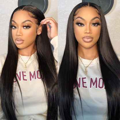 4x4 Lace Human Hair Wig Natural Color, Straight Texture, Density - view 2